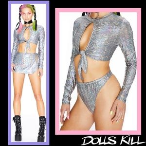 Mercury Rising Holographic Snake Print Long Sleeve